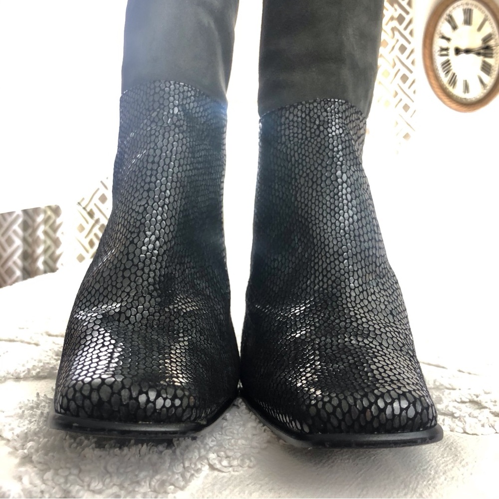 Proxy Gray Heeled Boots - Picture 10 of 16